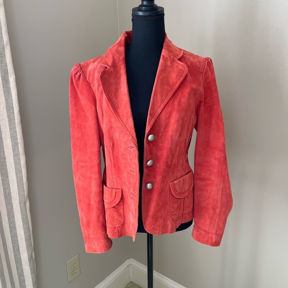 Suede jacket size 12 petite - Picture 3 of 5